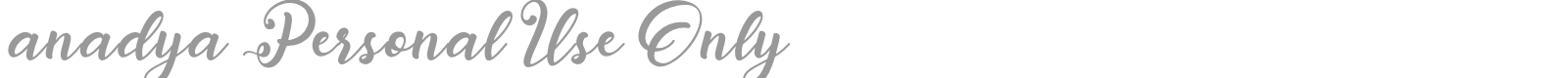 Anadya font preview
